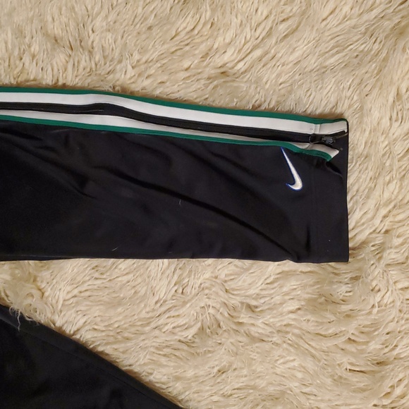 Nike Youth XL Track Pants Y2K Stripe Warm Up Bkack Tag Drawstring Zipper Leg - Picture 2 of 8